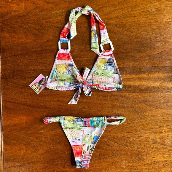 Strawberry Milk Mob “Hotter Tot” Bikini Top And Bottom Set Medium New With Tags! - Picture 6 of 11